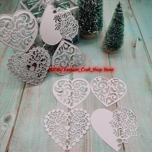 Hollow heart shape Metal Cutting Dies Stencils For DIY Scrapbooking Decorative Embossing Handcraft Die Cutting Template