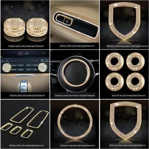 For Porsche Interior Modification Macan Cayenne Panamera Diamond-studded Interior Modification Rising Window Diamond Decoration