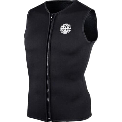 Men Women Wetsuit 3mm Zipper Diving Vest Sleeveless Shirt Scuba Dive Skins