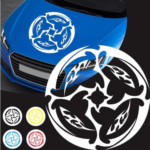 Car Auto Body Sticker Engine Hood Flame Self-Adhesive Vinyl Graphics Decals Waterproof General for Jeep Truck SUV Off-Road