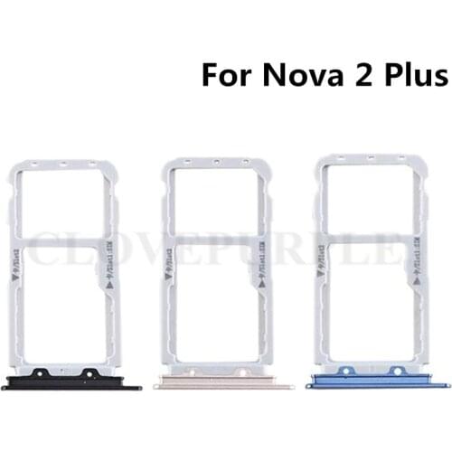 Nano SIM/ Micro SIM Card Tray Holder Micro SD Card Slot Holder Adapter for Huawei Nova 2 Plus Nova2P Nova 2 Plus