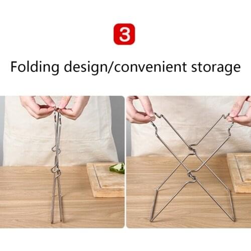 Stainless Steel Garbage Bag Shelf Home Kitchen Countertop Folding Trash Bag Holder Organizer Dishcloth Towel Rack