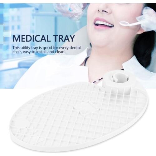 Dental Scaler Tray Plastic Plate Post Mounted Shelf Tray Table Shape Clinic Dentistry Chair Accessories For Every Dental Chair