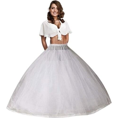 Plus A Line Bridal Petticoat 8 Layers Tulle Underskirt Women Petticoat Crinoline Without Hoop Bridal Wedding Accessories 2019