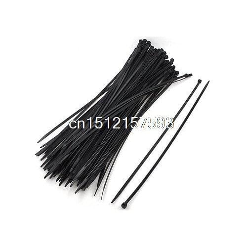 Self-Locking Black Nylon Cable Zip Wire Tie 5.2mm x 400mm 100 Pcs