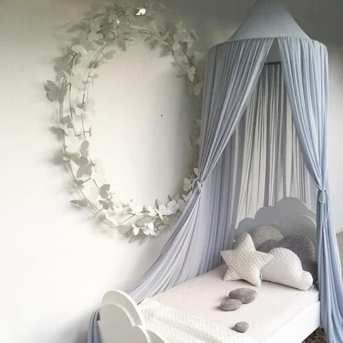 Baby Crib Netting Princess Dome Bed Canopy Childrens Bedding Round Lace Mosquito Net For Baby Sleeping Kids Bed Cover PJ-011