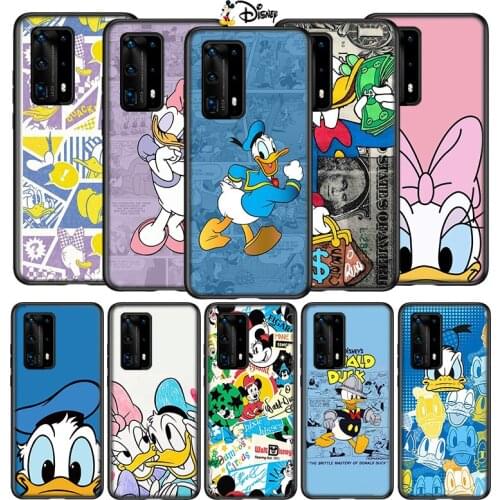 Silicone Cover Duck Donald Cartoon For Huawei P40 P30 P20 P10 P9 P8 Pro Lite E Plus mini Pro 5G 2017 2019 Phone Case