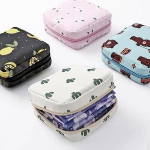 Cute Plant Print Wallet Women Small Fabrics Wallet Credit&Bank Card Holder Wallets Zipper Purses Female Coin Purse