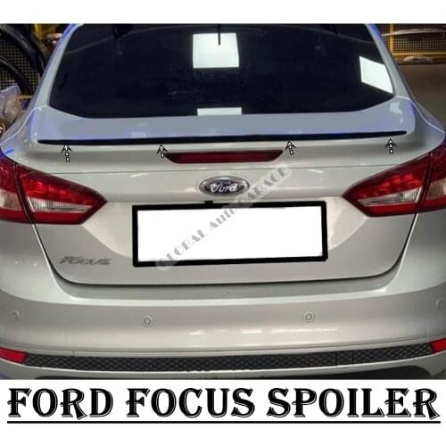 For FORD FOCUS SEDAN Spoiler 2005-2021 Auto Accessory Universal Spoilers Car Antenna For Car Styling Sill Diffüser
