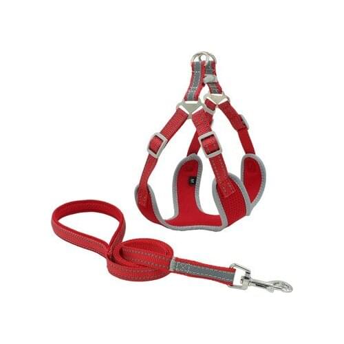 Reflective breathable mesh dog chest strap adjustable bite - resistant dog traction rope tank rope