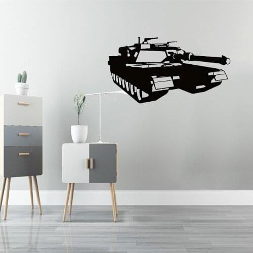 Tank War Military Wall Sticker Decal Home Decor For Living Room Boys Room Kids Room Vinyl Art Mural Revocable DW6146
