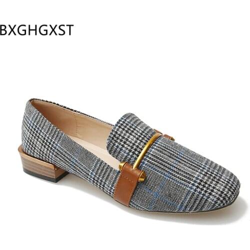 Pumps Classic Casual Shoes Women Square Toe Heels Designer Oxford Shoes for Women 2021 Low Heels Loafers Women Shoes Chaussure