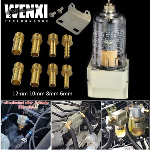 Air Oil Separator Oil Catch can Tank Engine Oil Filter out impurities Auto Accessories Universal WX-OST01