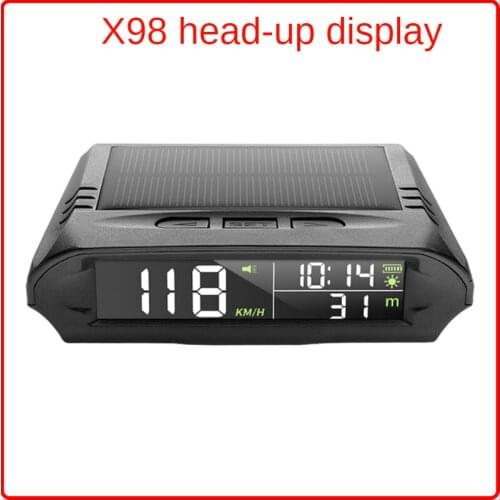 On-board GPS HUD head-up displays solar car time elevation of temperature speed alarm head-up display