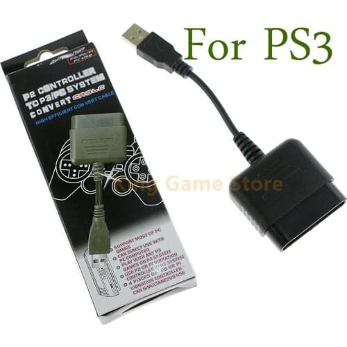 1pc/lot For Sony PlayStation PS2 Controller to PS3 Black Cable Converter PC USB Adapter Converter Cable Repair Parts