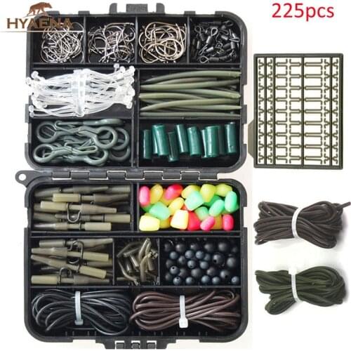 Hyaena 225pcs Carp Fishing Accessories With Carp Fishing Lures Fishing Hooks Fishing Carp Tackles