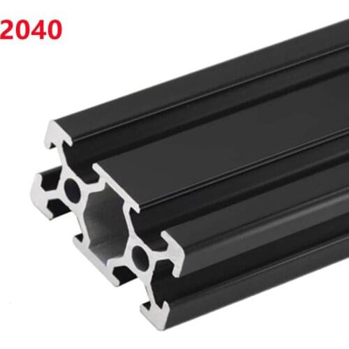 4PC 100-500MM Black 2040 European Standard Anodized Aluminum Profile Extrusion Linear Rail 200mm 500mm For DIY CNC 3D Printer