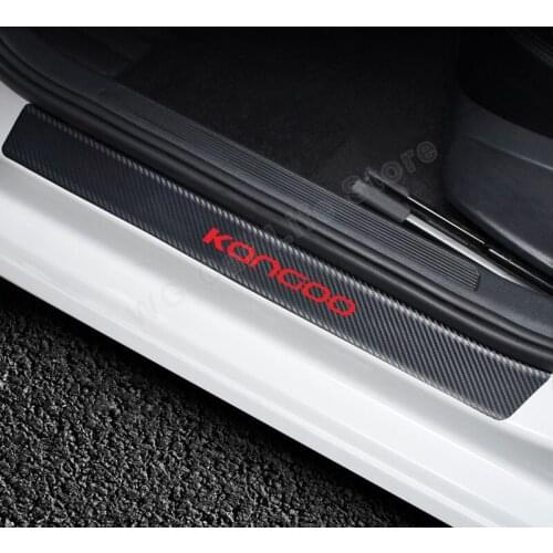 4pcs Car Anti Scratch Door Sill Plate Protectors Strip Car Stickers for Renault Kangoo Auto Accessories