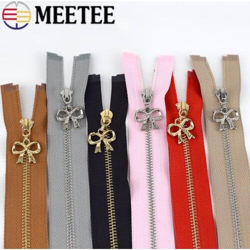 5pcs Meetee 3# Metal Zippers 15-70cm Closed&open End Zip for Sewing Bags Pocket Wallet Garment Zips Accessories