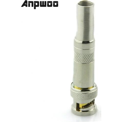 ANPWOO 10x Copper Core Soldering BNC Male Connector Plug to RG59 Coaxial Cable Coupler