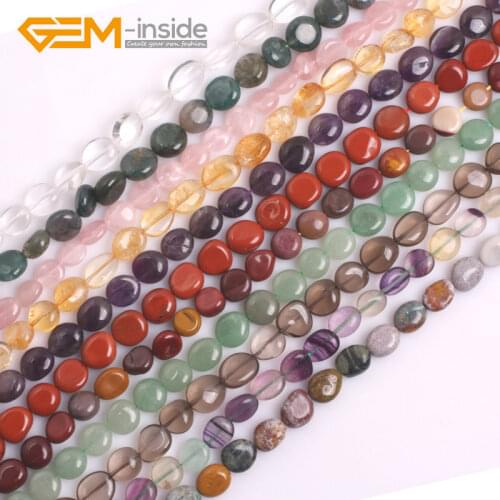 6x8mm Assorted Materials Freeform Nugget Loose Beads Gem Stones Jewelry Making Beads 15" DIY Strand Wholesale Gem-inside
