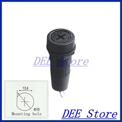 6x30 fuse block fuse holder Panel Mount fuseholder fuse holders for 6*30mm cylindrical Glass Tube/Ceramics fuse