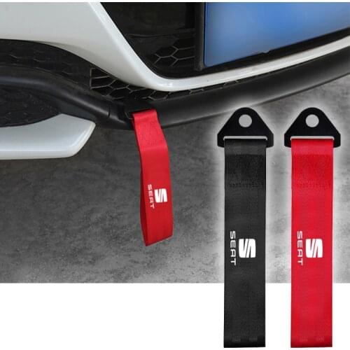 Towing Rope Nylon trailer Tow Ropes Car Tow Eye Strap For Seat Leon Ibiza Alhambra Niva Kalina Priora Granta Largus Auto Goods