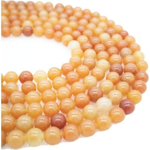 4-12mm Round Natural Stone Red Jade Beads Aventurine Gemstone Beads DIY Jewelry Making Bracelet Necklace Wealth Health Unique