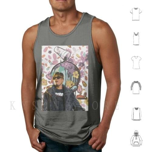 Juice Wrld-Album Cover Tank Tops Vest 100% Cotton Juice World Juice Wrld Music New Music Rap Rapper Rip Legend Us