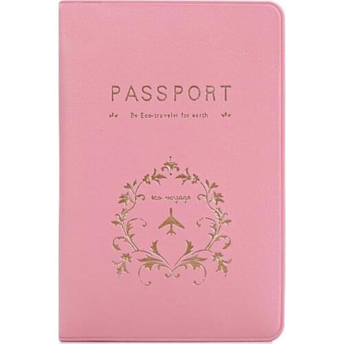 PVC Solid Women Men Passport Cover Card Holder Multi-Function Cute ID Bank Card Bag PU Leather Wallet Case Travel Accessories