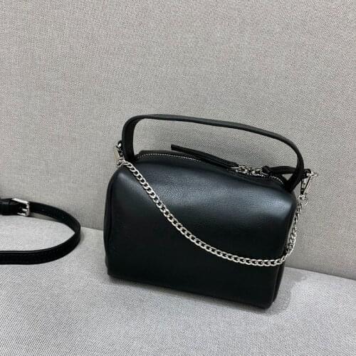 Chains Design Crossbody Bags For Women Genuine Leather Handbags Female Bag 2021 New Ladies Daily Small Shoulder Messenger Bags