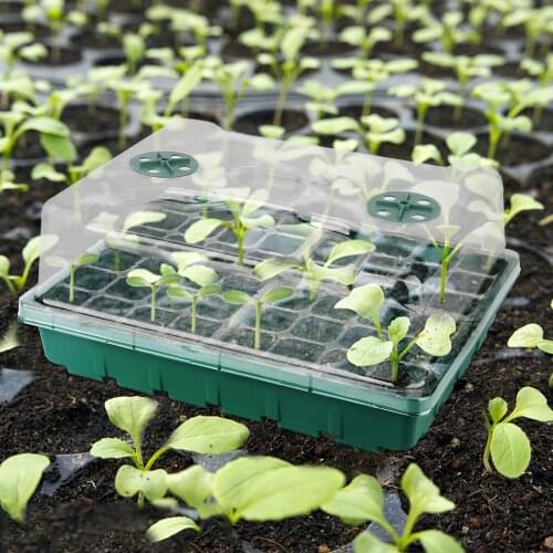 1Pcs 12 Lattice Tray Plant Pot Grow Box Cachepot For Garden Flower Seeds vegetable Fruit patch Planting Orchard Accessories