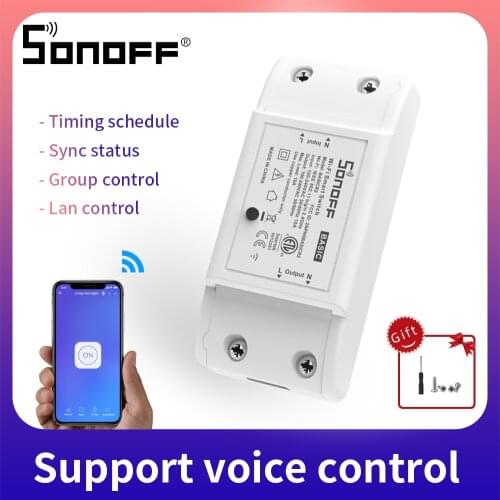 SONOFF TH16/TH10/DUAL/BASIC/RF R3 Remote Control Wireless Wifi Smart Light Switch Timer 10A Support Google Home Automation Alexa