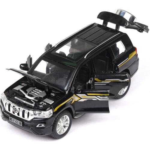 1/32 for PRADO Simulated Off-road Vehicle Model 6 Open Doors, Sound and Light Echo Function Toy Car kids Collection