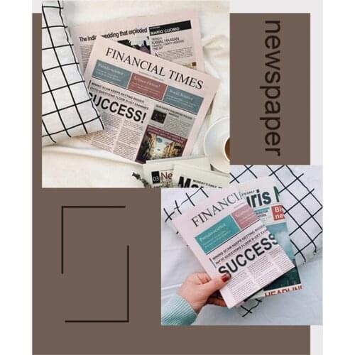 2Pcs Retro Nostalgic English Newspaper Vintage Style Shooting Decoration Photography Background Props for Cosmetic Food Jewelry