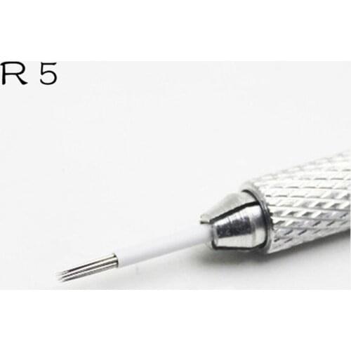 Wholesale 500pcs Circular 5 round Liner Needle Shading LINER Microblading Needles R5 manual blade for fog eyebrow microblading