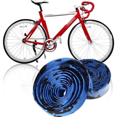 2Pcs Handlebar Tape Cycling Road Bike Sports Bicycle Handlebar Rubber Tape Wrap with 2 Bar Plug Cycling Bike Handlebar Accessori