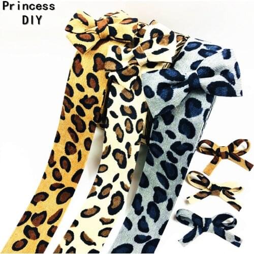 5Meters 10 30 50mm Hand Craft Printed Stripe Leopard Corduroy Ribbon Fabric Tape Layering Trim DIY Hair Bow Tie Collar Material