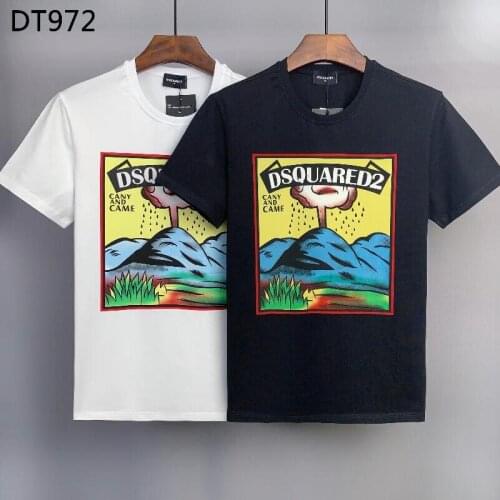 Summer DSQ2 pure cotton O-neck short-sleeved T-shirt overseas authentic mens clothing DT752