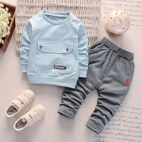 ZWF745 hot sale boys and girls clothes kids autumn boys clothes cartoon color letters printing kids boys suit tops+ trousers