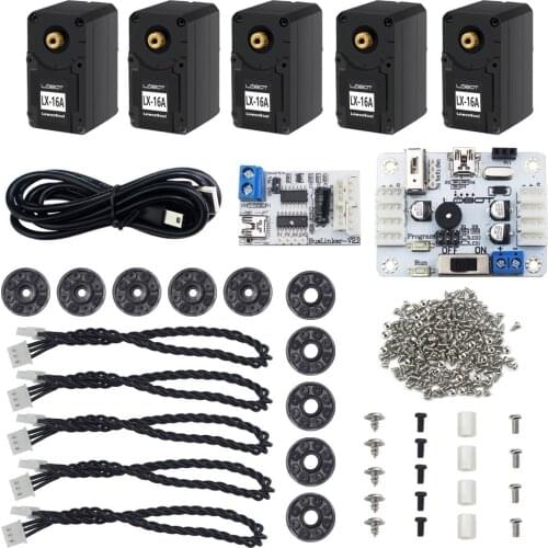 LX-16A Serial Bus Micro Servo 17kg High Torque with Debug Board Servo Remote Control Helicopter RC Parts Robot Toy