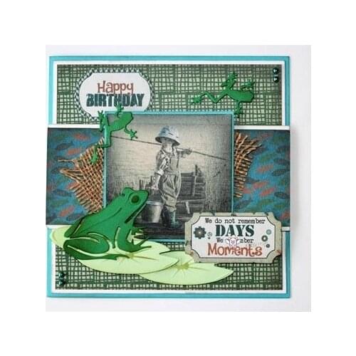 Mmao Crafts Metal Steel Cutting Dies New Frog lotus leaf Stencil For DIY Scrapbooking Paper/photo Cards Embossing Dies