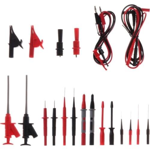 Multimeter Accessories Test Leads Kit with Alligator Clips Plunger Hooks Probes