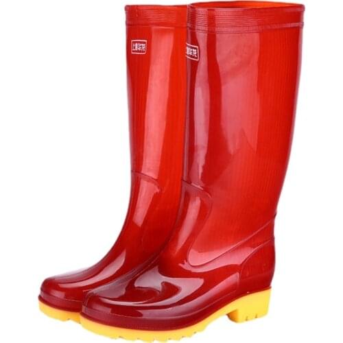 Mens Boots Rainshoes Thickened Rain Boots Site Labor Safety Shoes Anti-Skid Resistant to Acid and Alkali Work Rain Shoes 39-44