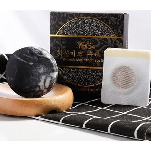 Navel Sticker Volcanic Clay Coffee Slimming Soap Bar Skin Whitening Body Clear Skin Care