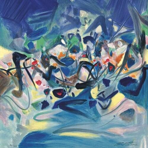 Scenery abastract art contemporary abstract paintings masterpiece reproduction Untitled impression by Chu Teh-Chun art