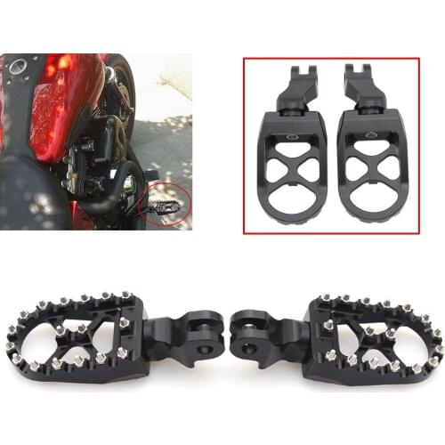 Motorcycle Driver Footboard Front Black MX Footpeg Footrest Foot Peg For Triumph Bonneville T100 T900 Scrambler Trunxon 1200