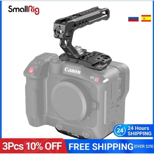 SmallRig Portable Camera handle Kit for Canon C70 Features multiple 1/4-20 threaded holes cold shoes 3190/3189