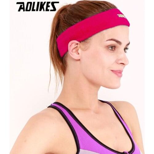 One Piece High Quality Cotton Sweat Headband For Men Sweatband women Yoga Hair Bands Head Sweat Bands Sports Safety 8 Colors