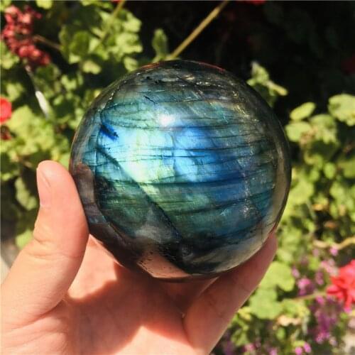 Natural Madagascar natural labrador stone quartz crystal ball therapy crystal
